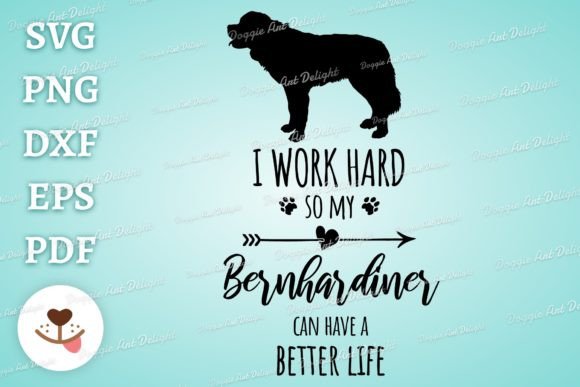 Funny Bernhardiner Dog Owner Svg Png Dxf Graphics and Crafts