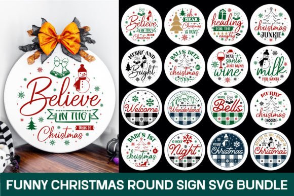 Funny Christmas Round Sign Svg Bundle Graphics and Crafts Review