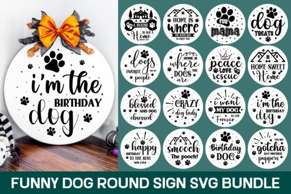 Funny Dog Round Sign Svg Bundle Graphics and Crafts Review