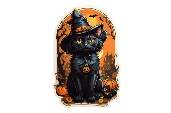 Funny Halloween Cat PNG SVG Graphics and Crafts Review