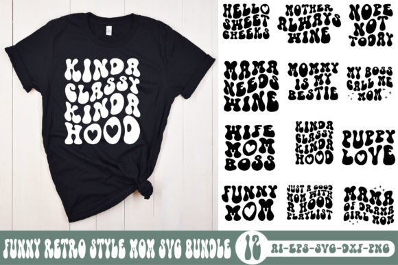 Funny Retro Style Mom Svg Bundle Graphics and Crafts
