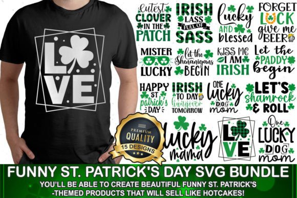 Funny St Partick Day SVG Bundle: Graphics and Crafts for Content