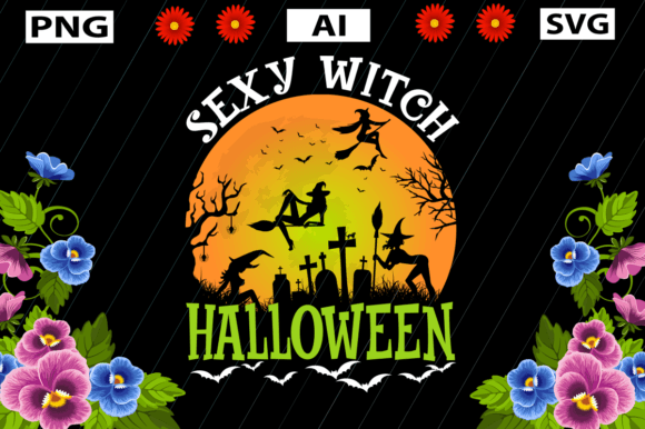 Sexy Witch Halloween Graphics for Crafts